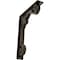 Ekena Millwork Fleur De Lis Wrought Iron Bracket, (Triple center brace), Antiqued Pale Gold 2"W x 10"D x 12"H BKTM02X10X12TFLAPG - alternate 1